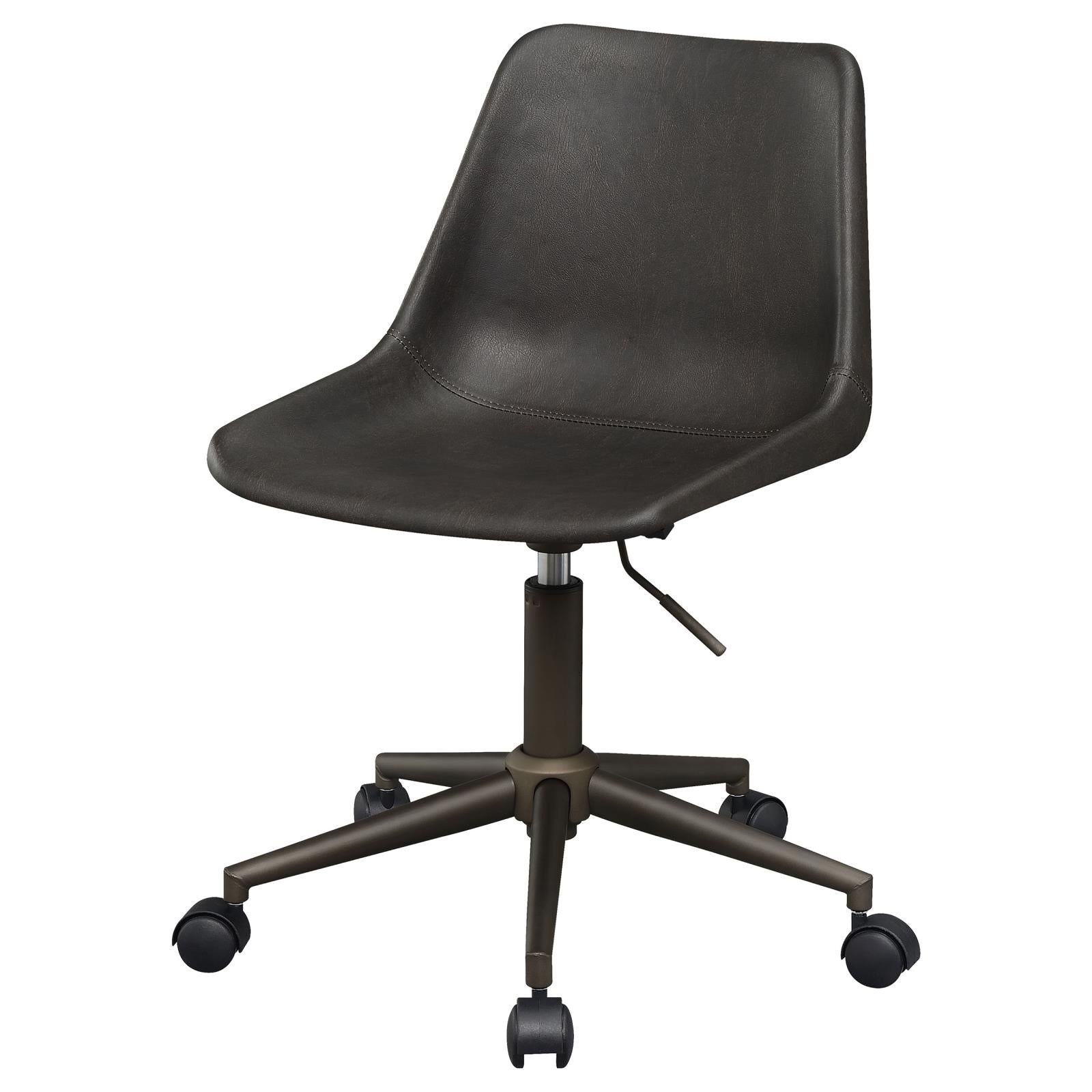 Carnell Brown/Rustic Taupe Adjustable Height Office Chair with Casters - 803378 - Bien Home Furniture & Electronics