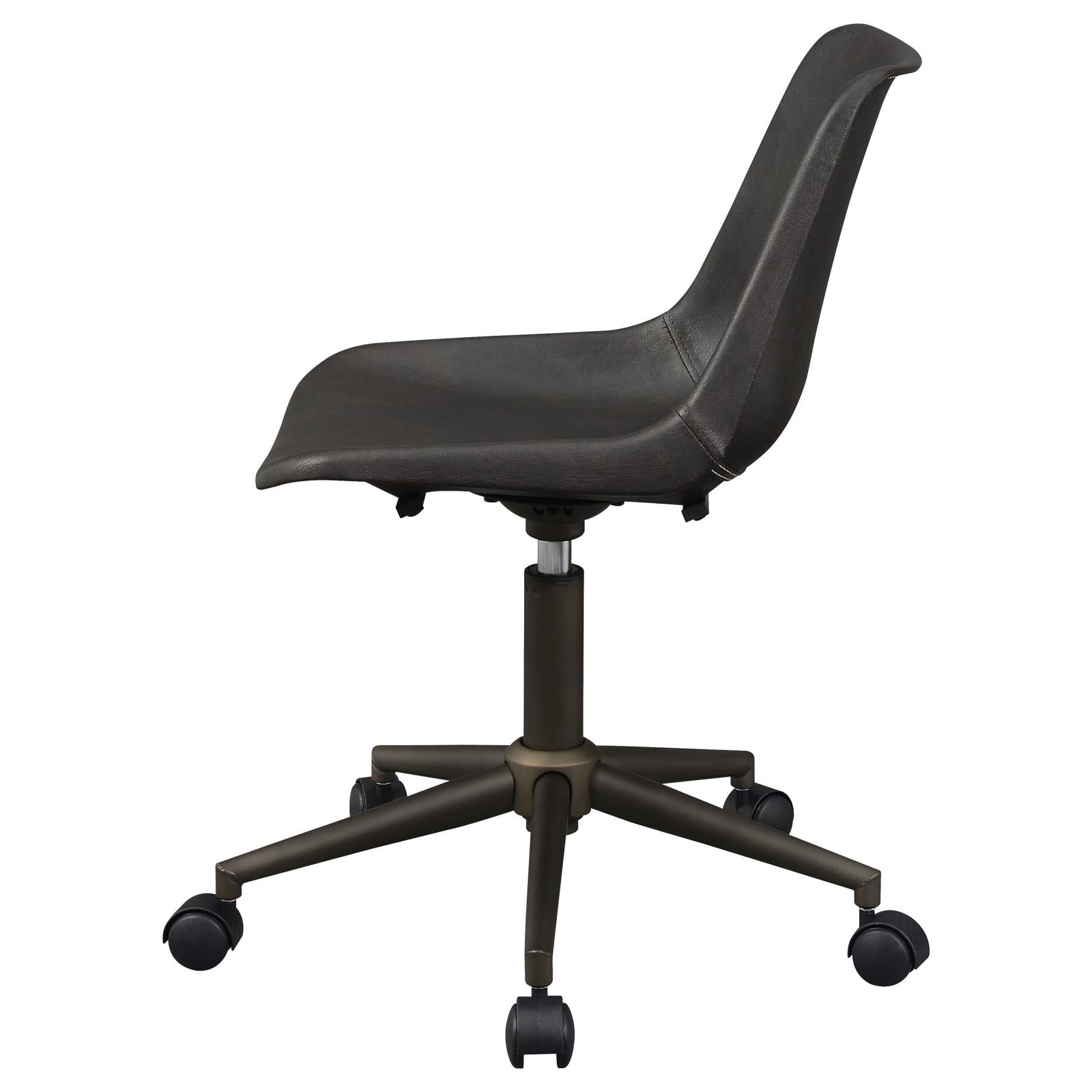 Carnell Brown/Rustic Taupe Adjustable Height Office Chair with Casters - 803378 - Bien Home Furniture & Electronics