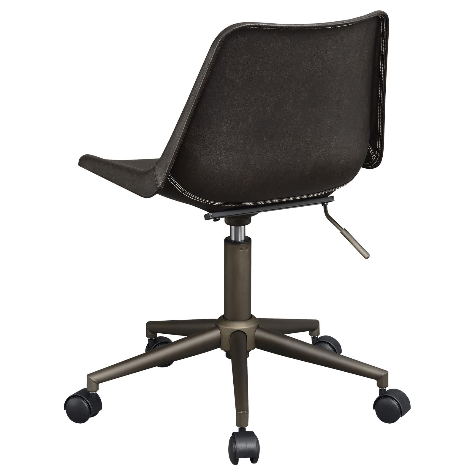 Carnell Brown/Rustic Taupe Adjustable Height Office Chair with Casters - 803378 - Bien Home Furniture & Electronics