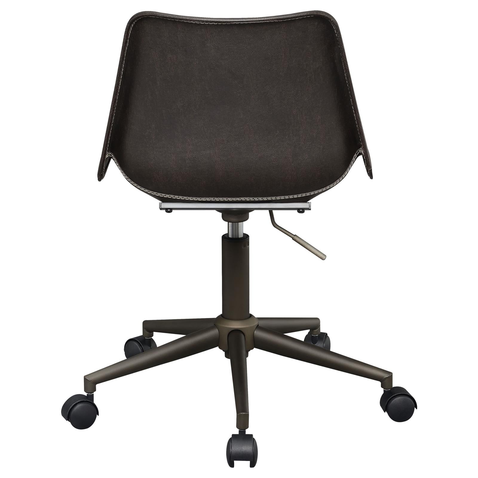 Carnell Brown/Rustic Taupe Adjustable Height Office Chair with Casters - 803378 - Bien Home Furniture & Electronics