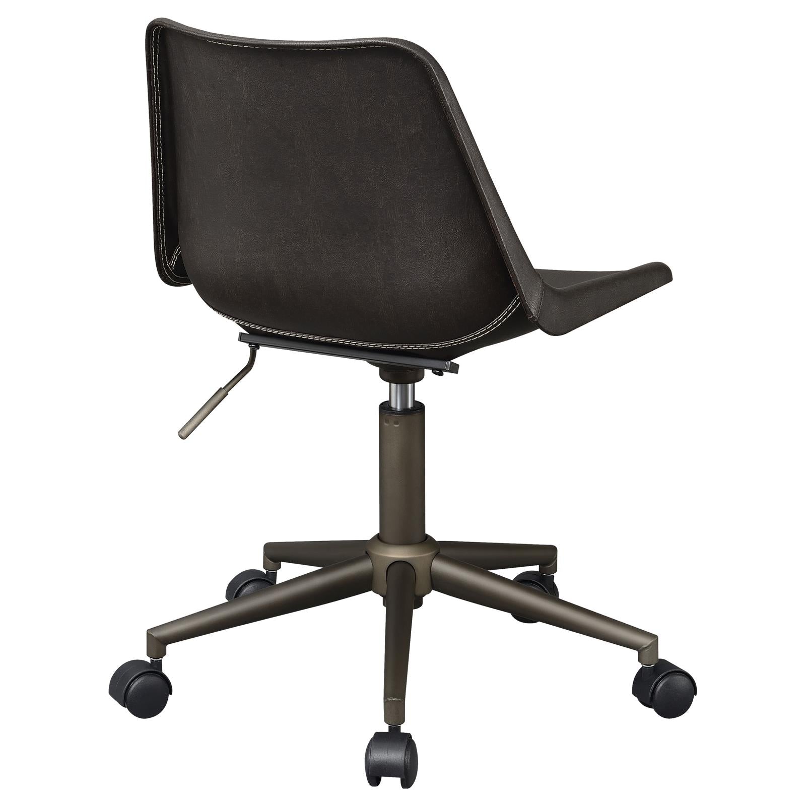 Carnell Brown/Rustic Taupe Adjustable Height Office Chair with Casters - 803378 - Bien Home Furniture & Electronics