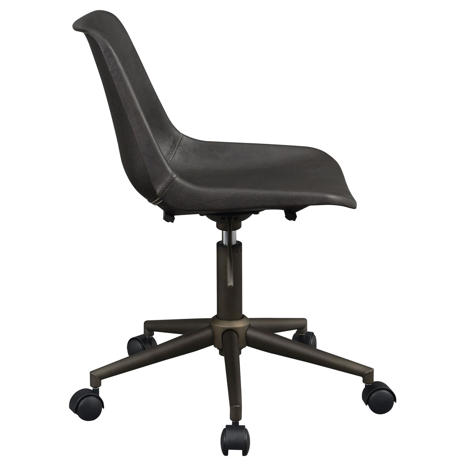 Carnell Brown/Rustic Taupe Adjustable Height Office Chair with Casters - 803378 - Bien Home Furniture & Electronics