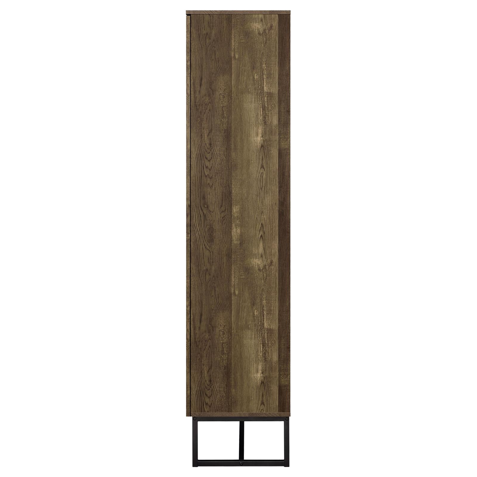 Carolyn Rustic Oak/Gunmetal 2-Door Accent Cabinet - 959640 - Bien Home Furniture & Electronics