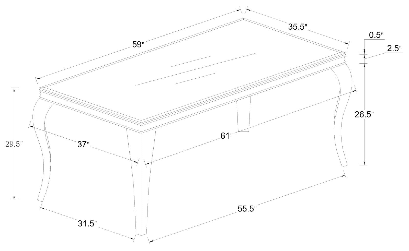 Carone Chrome/Black Rectangular Dining Table - 105071 - Bien Home Furniture & Electronics