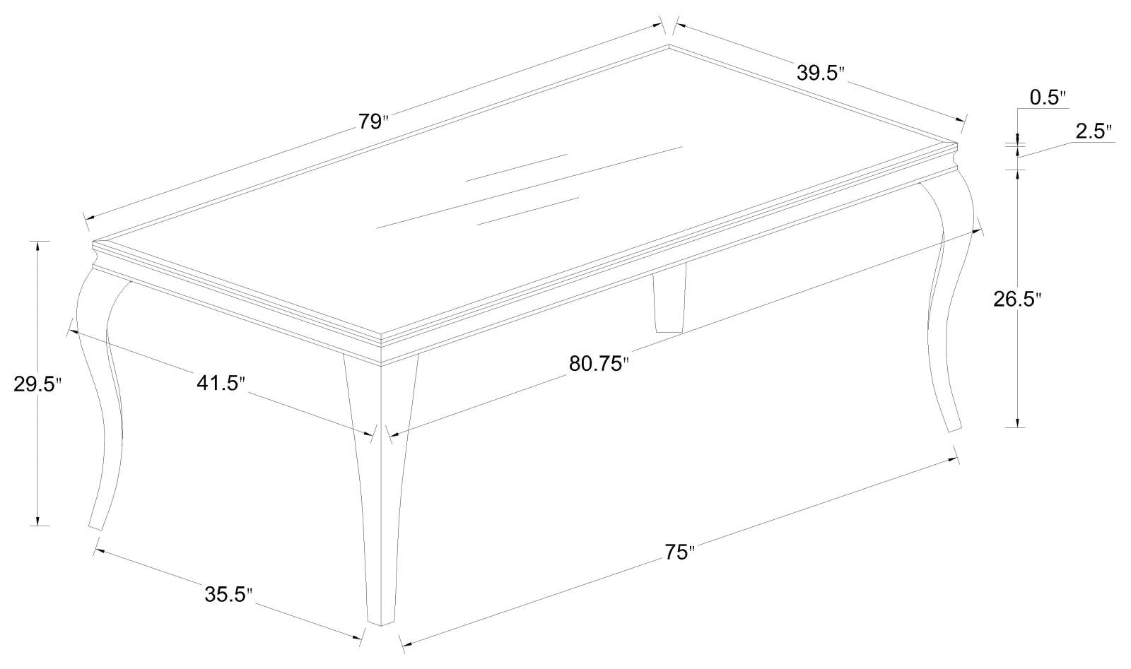 Carone White/Chrome Rectangular Glass Top Dining Table - 115081 - Bien Home Furniture & Electronics
