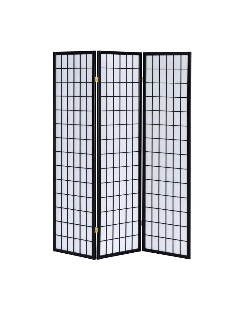 Carrie 3-Panel Folding Screen Black/White - 4622 - Bien Home Furniture & Electronics