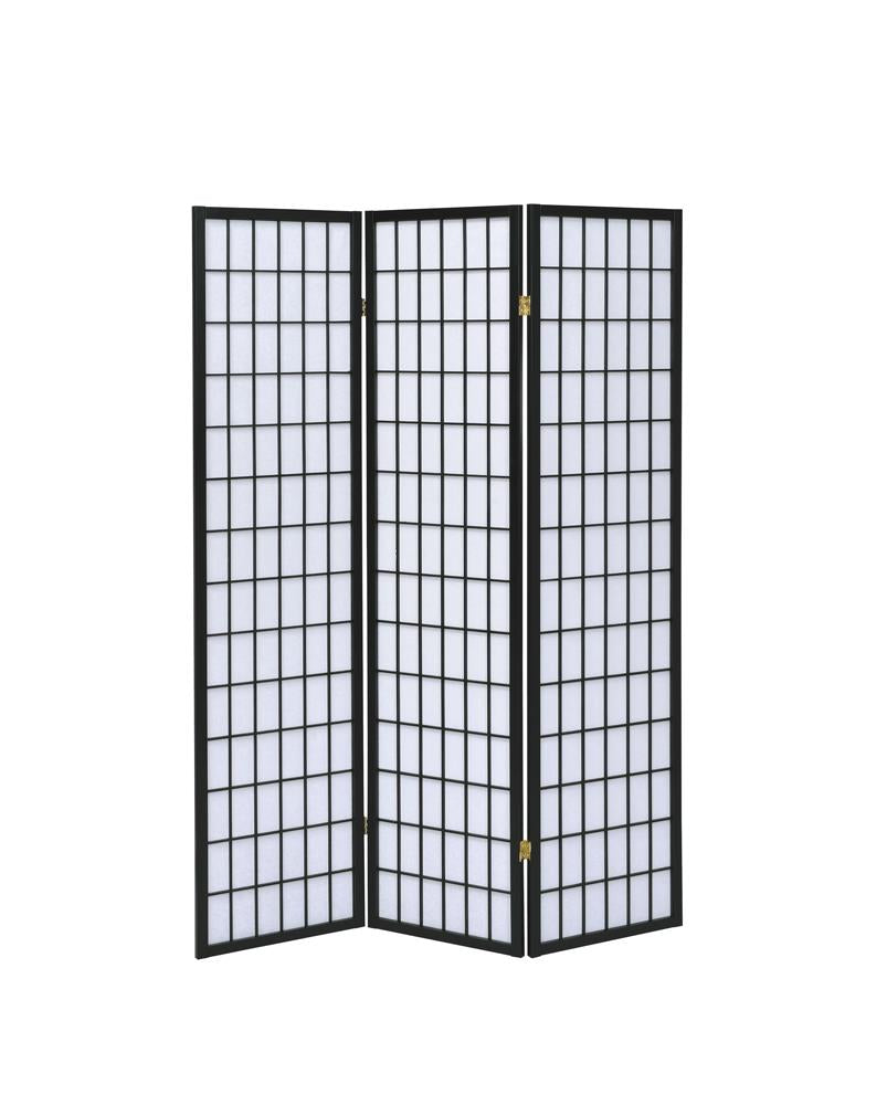 Carrie 3-Panel Folding Screen Black/White - 4622 - Bien Home Furniture & Electronics