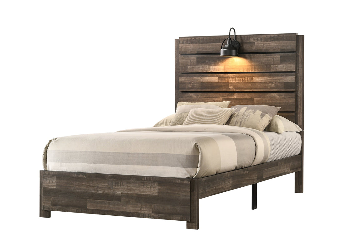 Carter Brown Platform Youth Bedroom Set - SET | B6800-F-BED | B6800-1 | B6800-2 - Bien Home Furniture &amp; Electronics