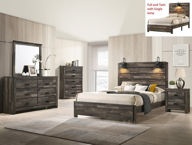 Carter Brown Platform Youth Bedroom Set - SET | B6800-F-BED | B6800-1 | B6800-2 - Bien Home Furniture & Electronics
