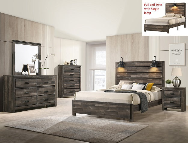 Carter Brown Platform Youth Bedroom Set - SET | B6800-F-BED | B6800-1 | B6800-2 - Bien Home Furniture &amp; Electronics
