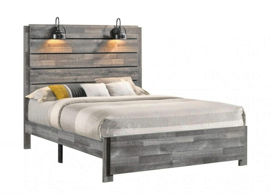 Carter Gray Queen Platform Bed - B6820-Q-BED - Bien Home Furniture &amp; Electronics