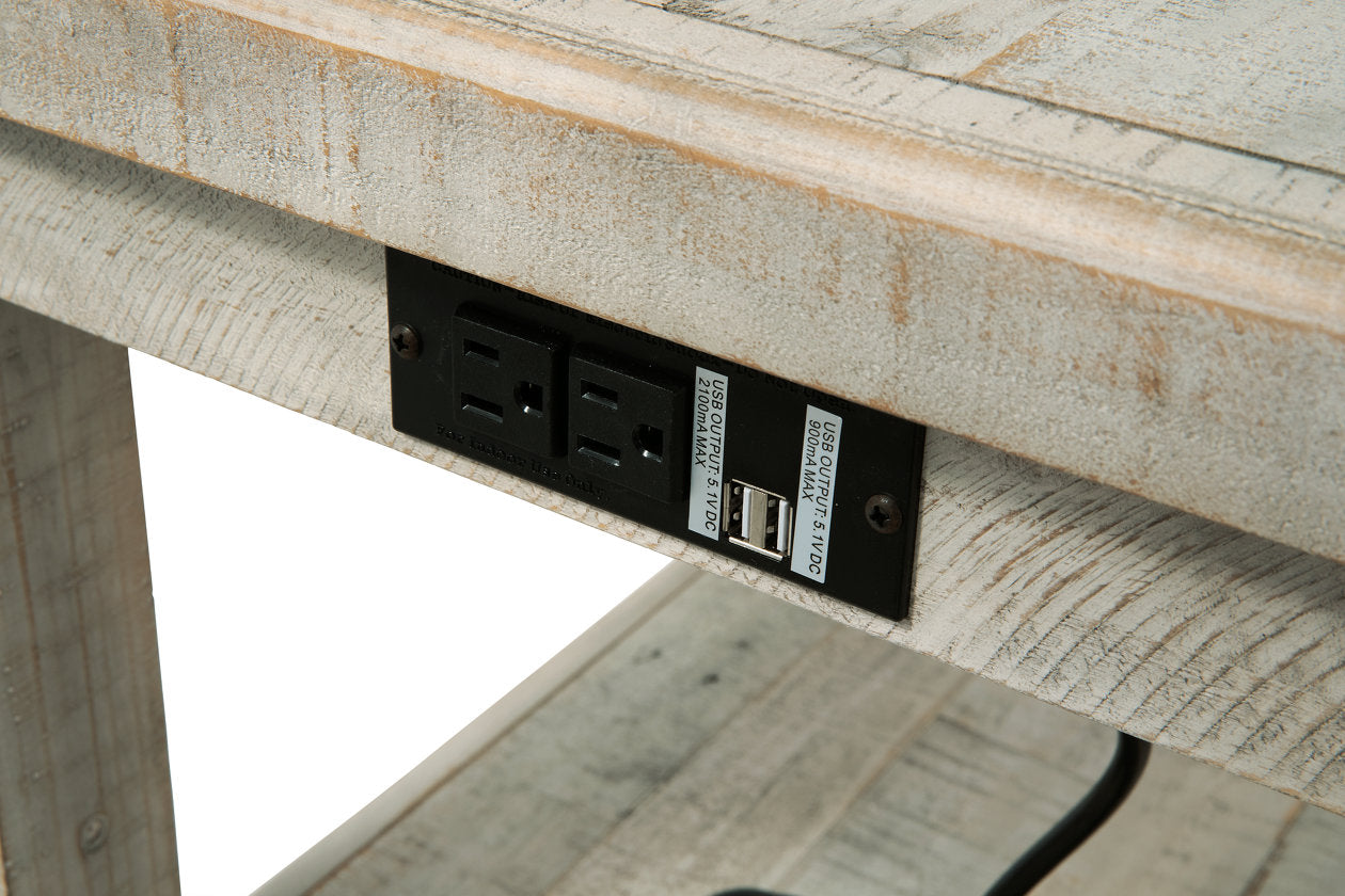 Carynhurst White Wash Gray End Table - T757-3 - Bien Home Furniture & Electronics