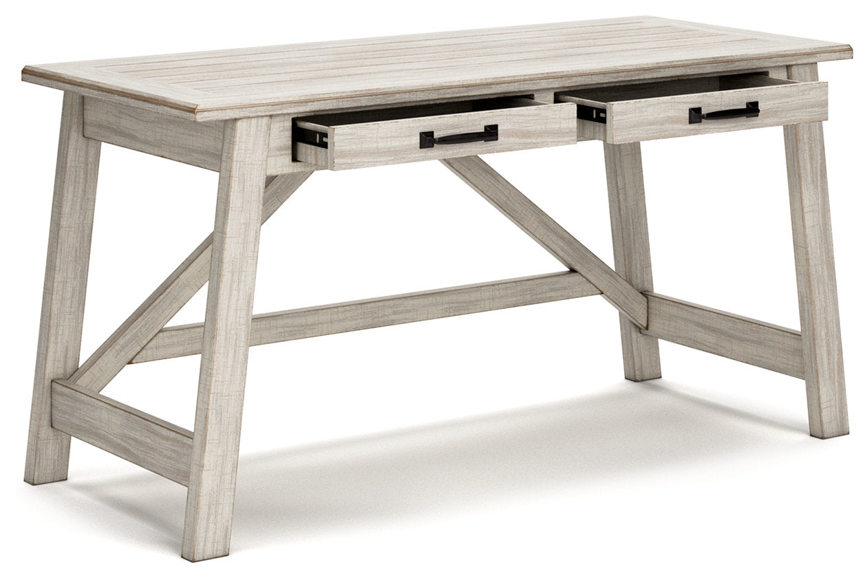 Carynhurst Whitewash 60" Home Office Desk - H755-44 - Bien Home Furniture & Electronics