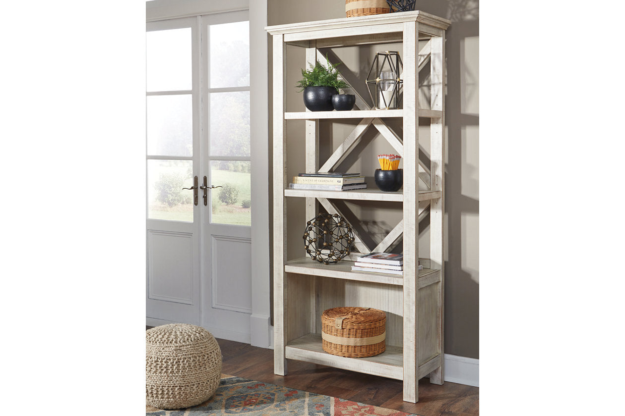 Carynhurst Whitewash 75" Bookcase - H755-17 - Bien Home Furniture & Electronics