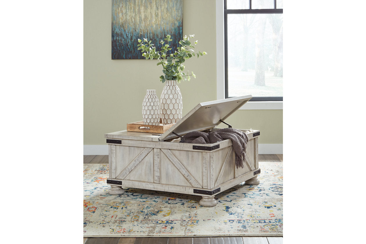 Carynhurst Whitewash Coffee Table - T929-20 - Bien Home Furniture & Electronics