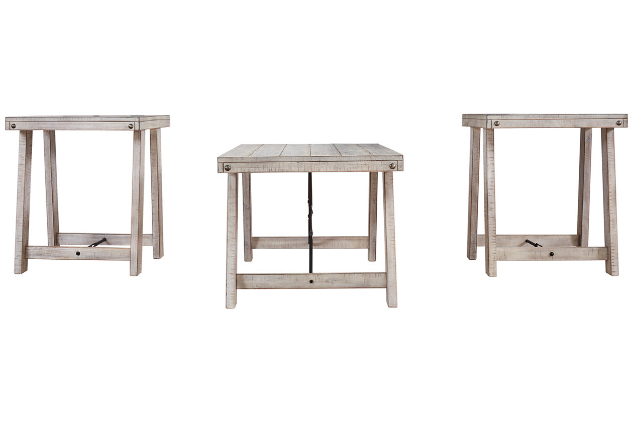 Carynhurst Whitewash Table, Set of 3 - T356-13 - Bien Home Furniture &amp; Electronics