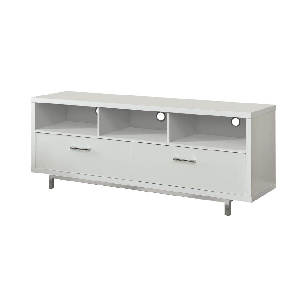 Casey 2-Drawer Rectangular TV Console White - 701972 - Bien Home Furniture & Electronics