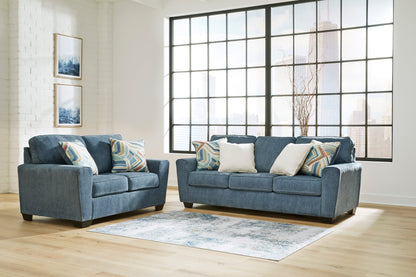 Cashton Blue Living Room Set - SET | 4060538 | 4060535 - Bien Home Furniture &amp; Electronics