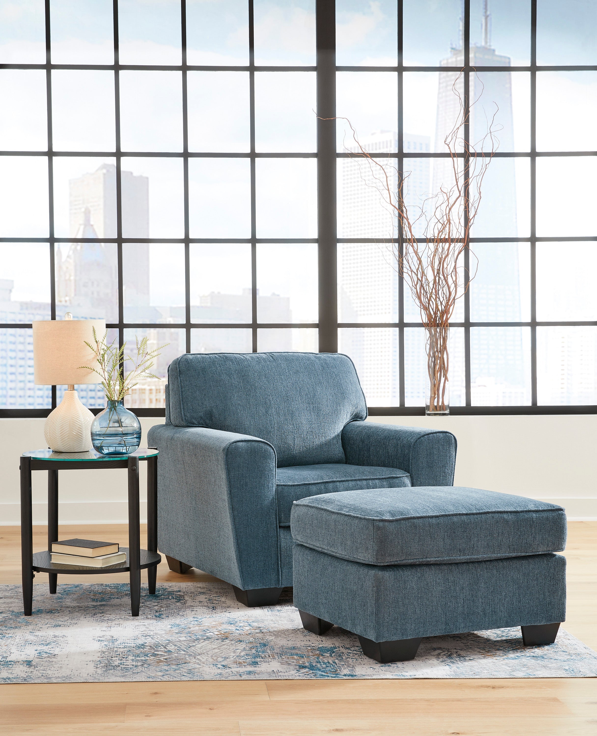 Cashton Blue Living Room Set - SET | 4060538 | 4060535 - Bien Home Furniture & Electronics