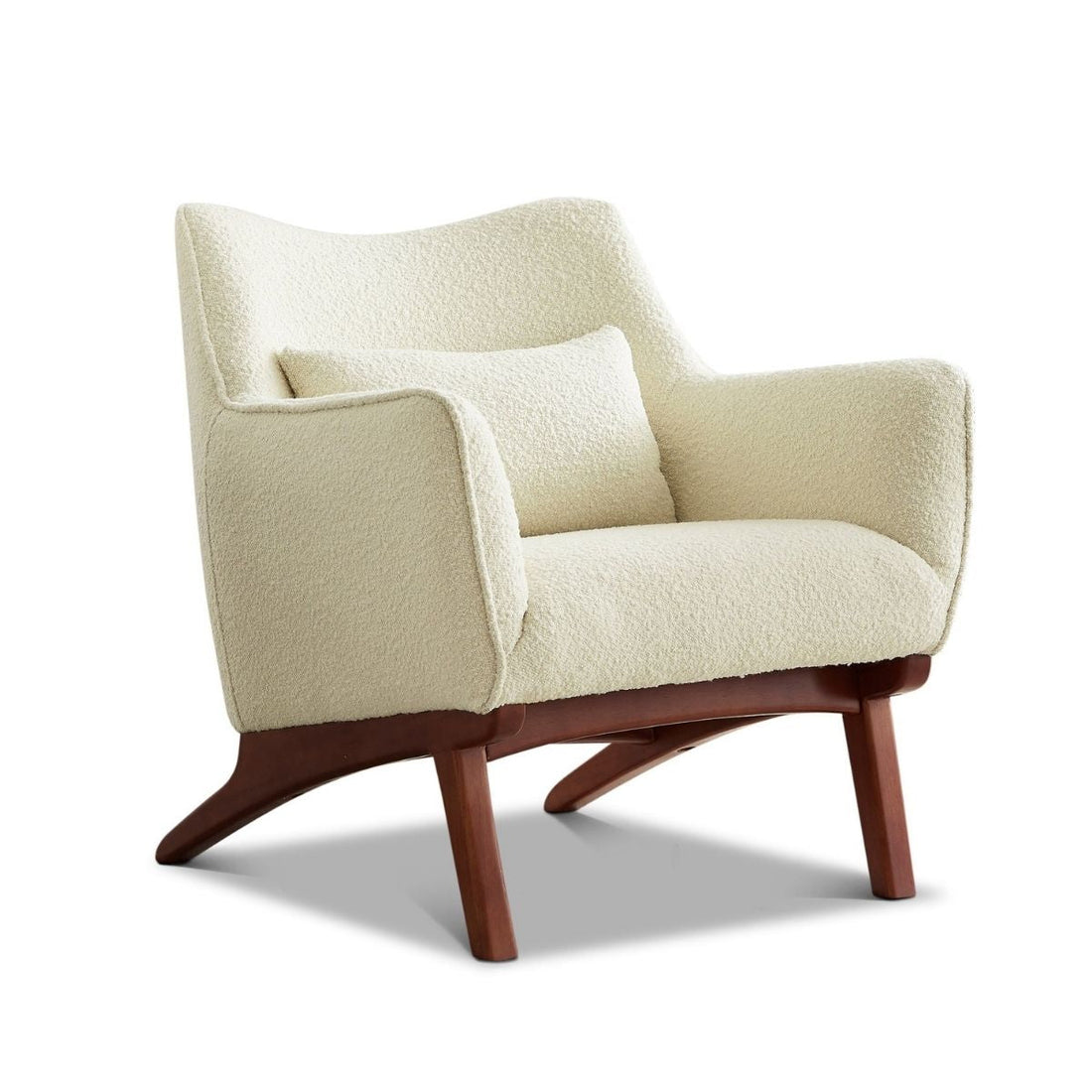 Casper Beige Boucle Accent Chair - LCHR-CASP-BOU-BEI - Bien Home Furniture &amp; Electronics