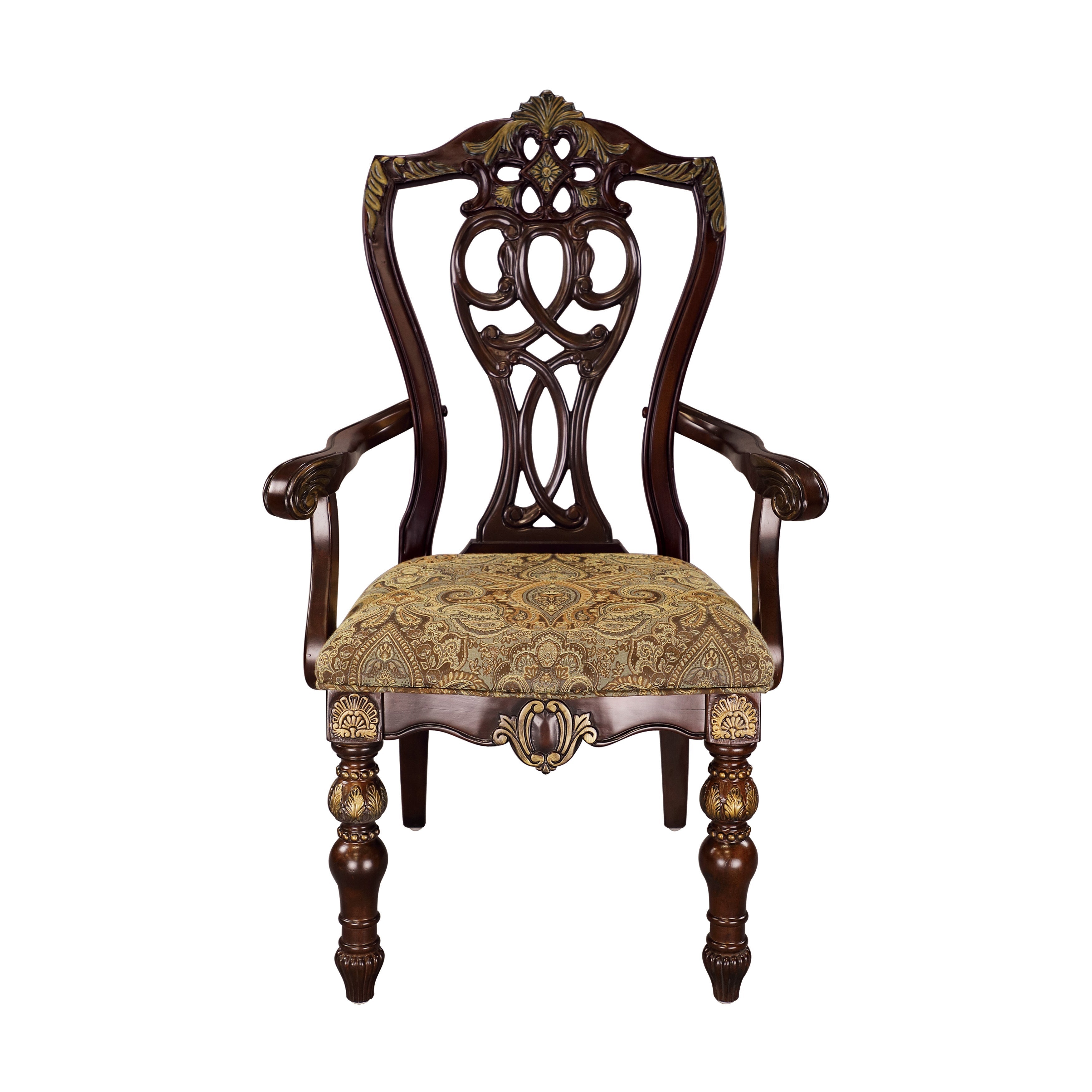 Catalonia Cherry Dining Arm Chair, Set of 2 - 1824A - Bien Home Furniture & Electronics