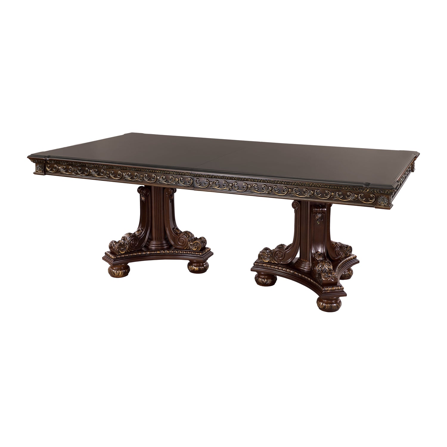 Catalonia Cherry Extendable Dining Table - SET | 1824-112 | 1824-112B - Bien Home Furniture &amp; Electronics