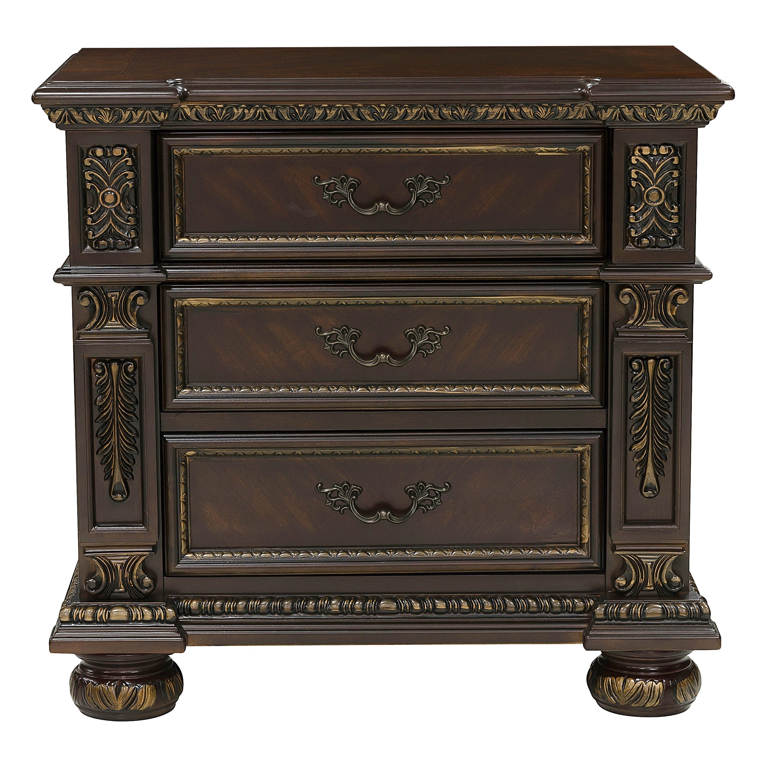 Catalonia Cherry Nightstand - 1824-4 - Bien Home Furniture & Electronics