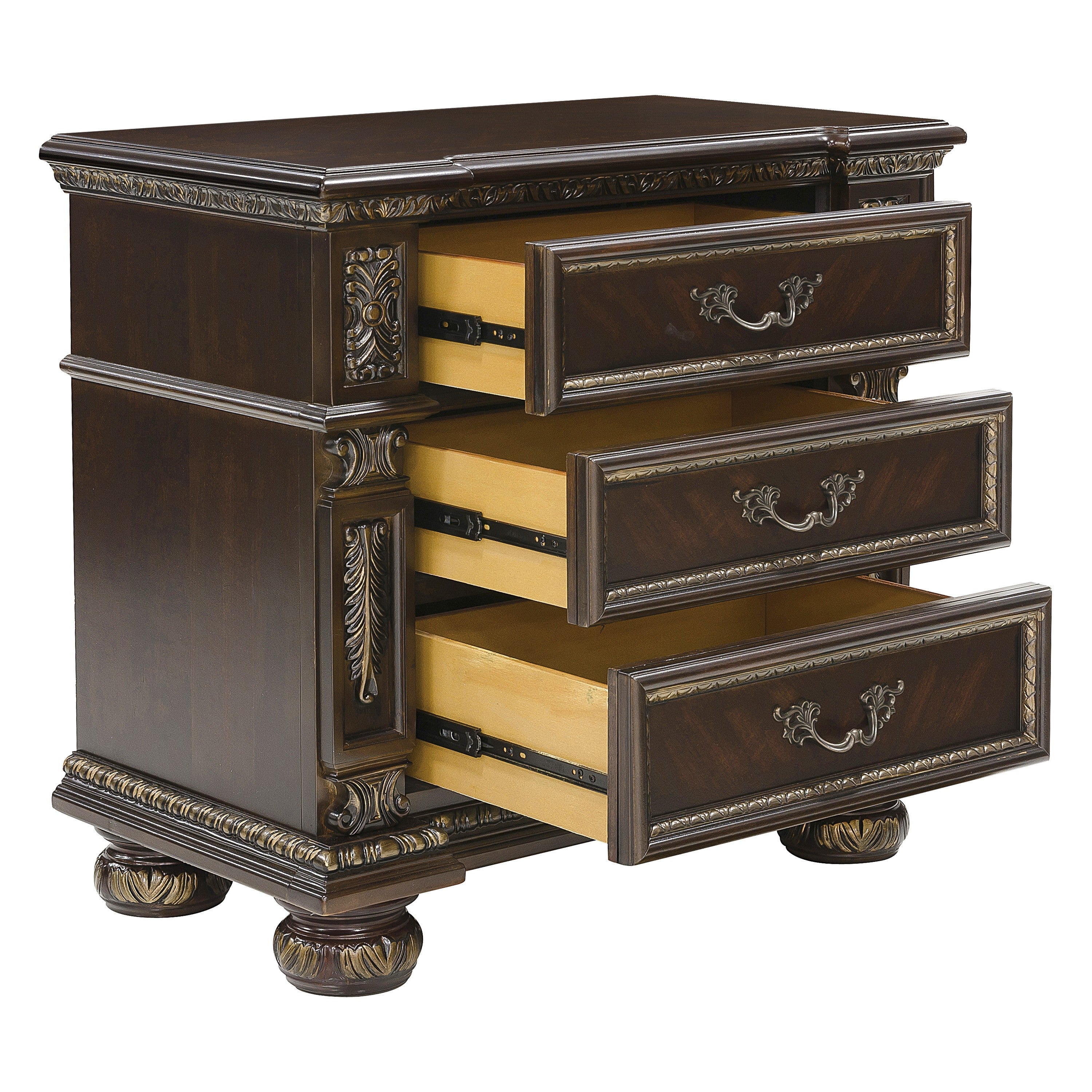 Catalonia Cherry Nightstand - 1824-4 - Bien Home Furniture & Electronics