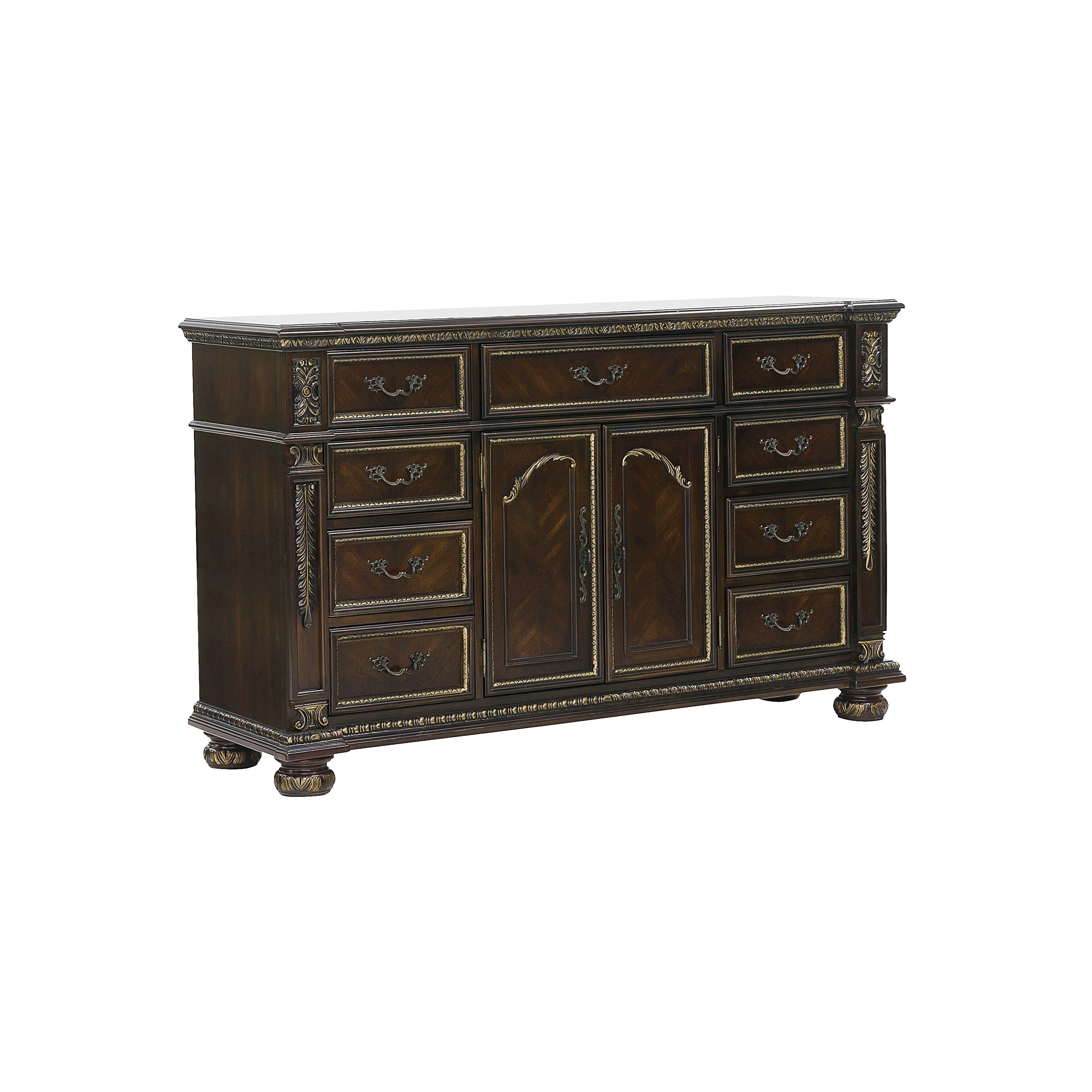 Catalonia Cherry Poster Bedroom Set - SET | 1824K-1 | 1824K-2 | 1824-3 | 1824-1P | 1824-2P | 1824-5 | 1824-6 | 1824-4 | 1824-9 - Bien Home Furniture & Electronics