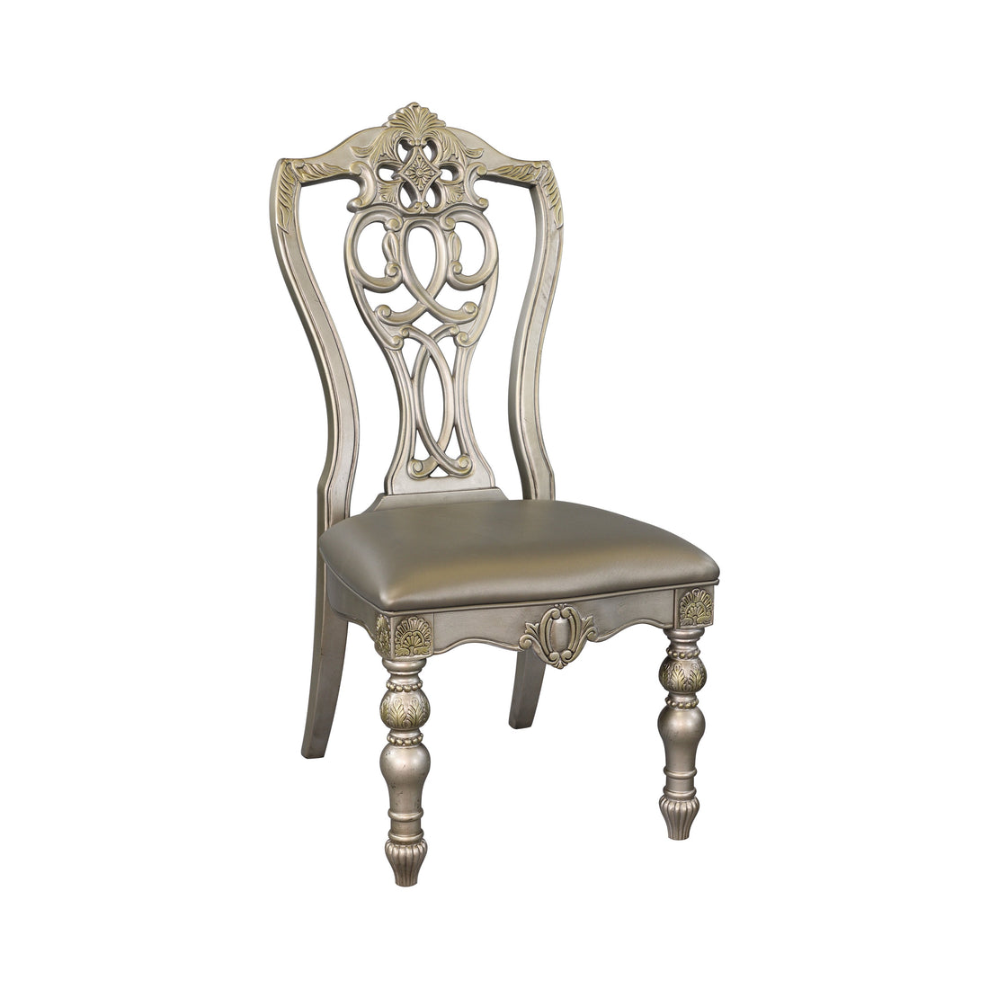 Catalonia Platinum Gold Side Chair, Set of 2 - 1824PGS - Bien Home Furniture &amp; Electronics