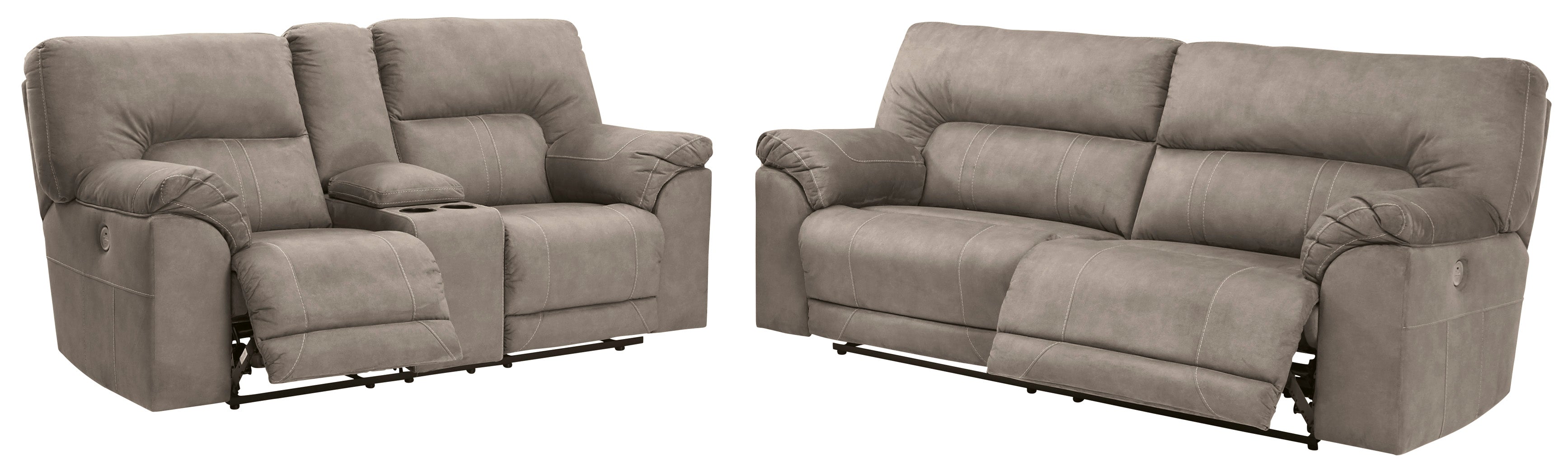 Cavalcade Slate Power Reclining Living Room Set - SET | 7760147 | 7760196 | 7760198 - Bien Home Furniture & Electronics