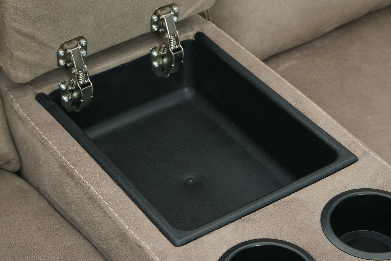 Cavalcade Slate Power Reclining Loveseat with Console - 7760196 - Bien Home Furniture & Electronics