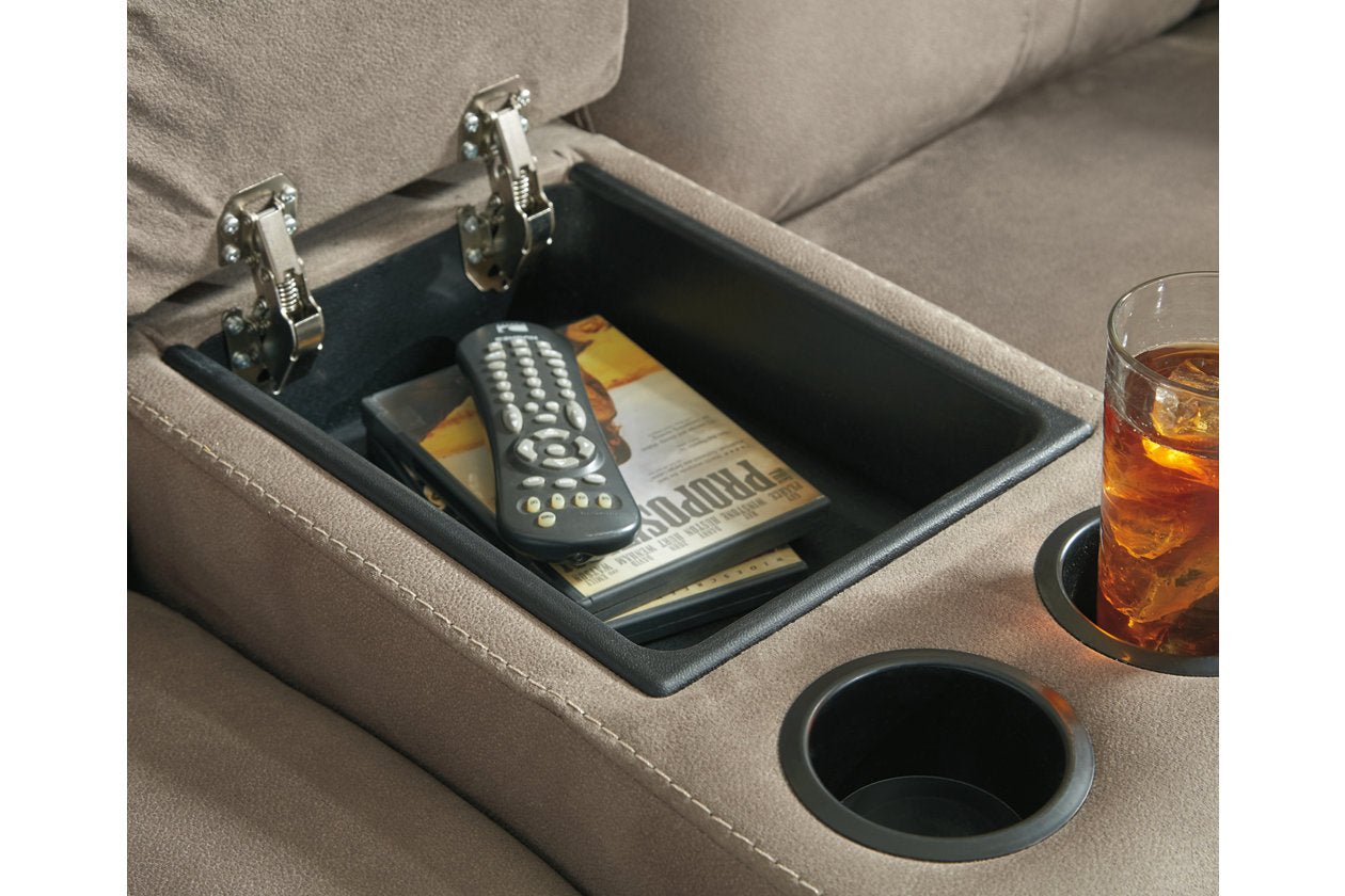 Cavalcade Slate Power Reclining Loveseat with Console - 7760196 - Bien Home Furniture & Electronics