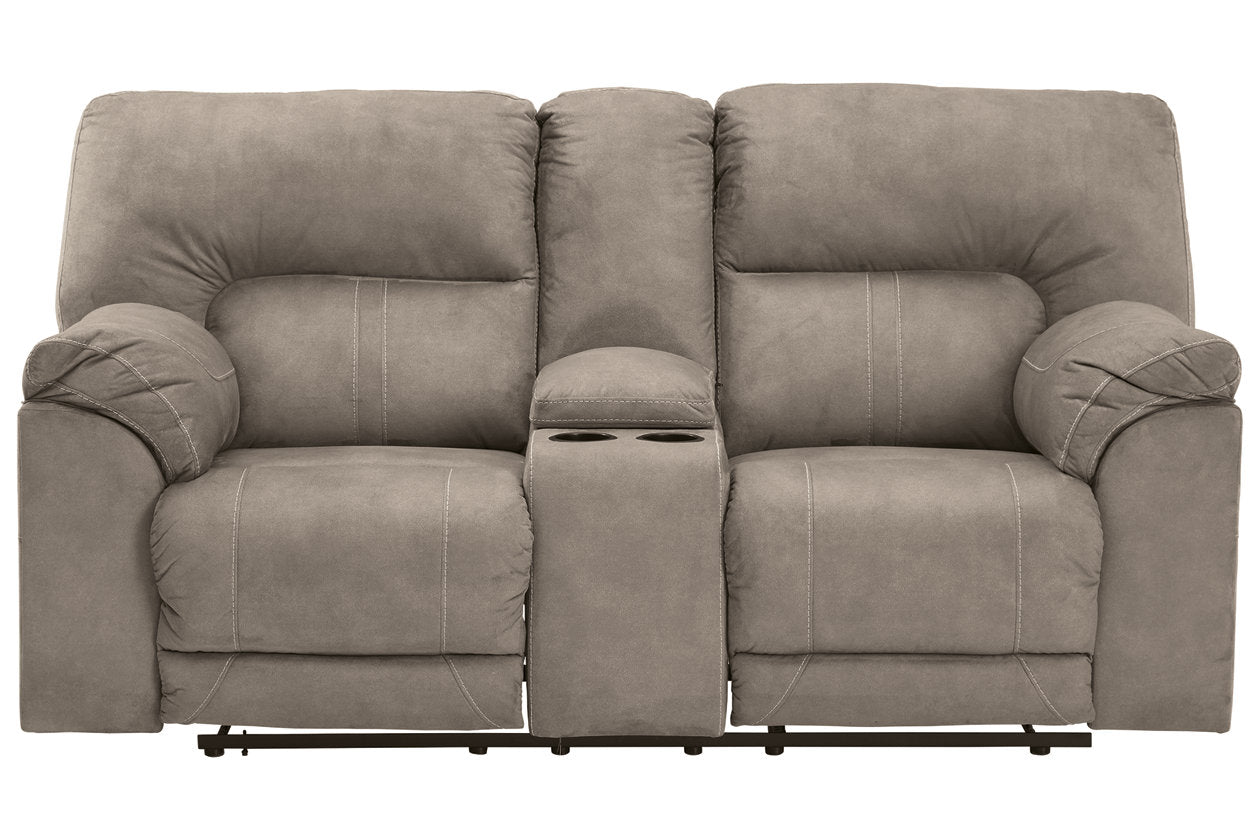 Cavalcade Slate Power Reclining Loveseat with Console - 7760196 - Bien Home Furniture & Electronics