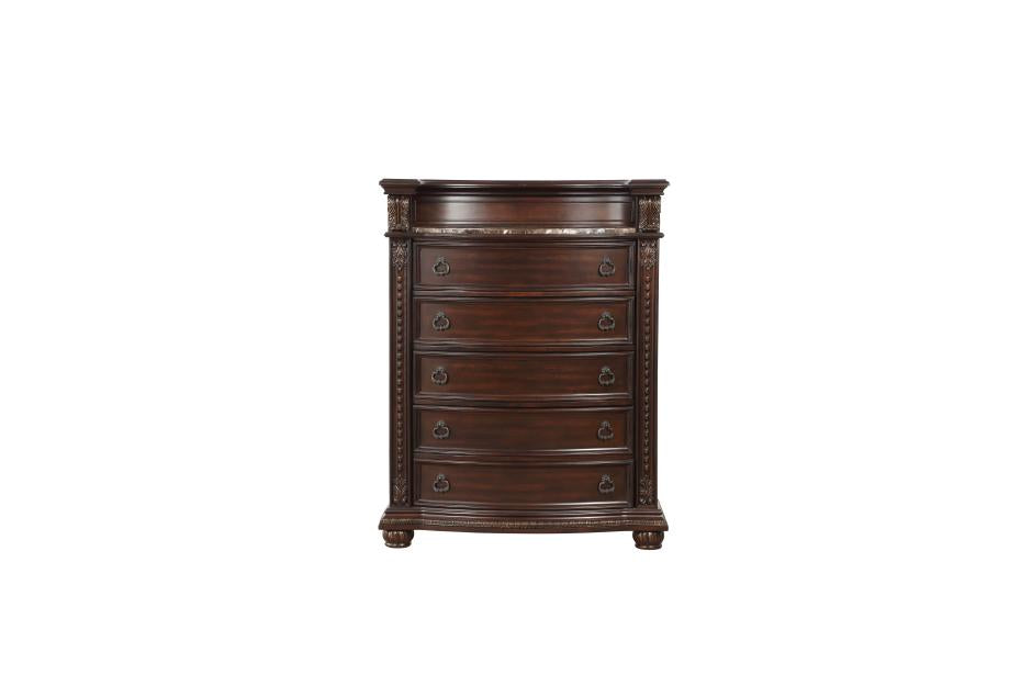 Cavalier Dark Cherry Chest - 1757-9 - Bien Home Furniture &amp; Electronics