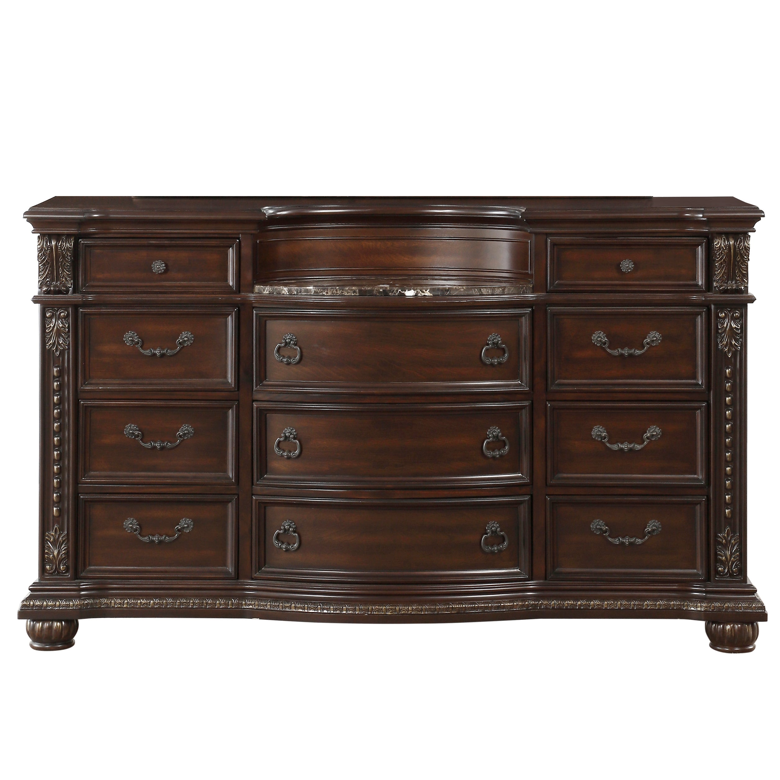 Cavalier Dark Cherry Dresser - 1757-5 - Bien Home Furniture &amp; Electronics