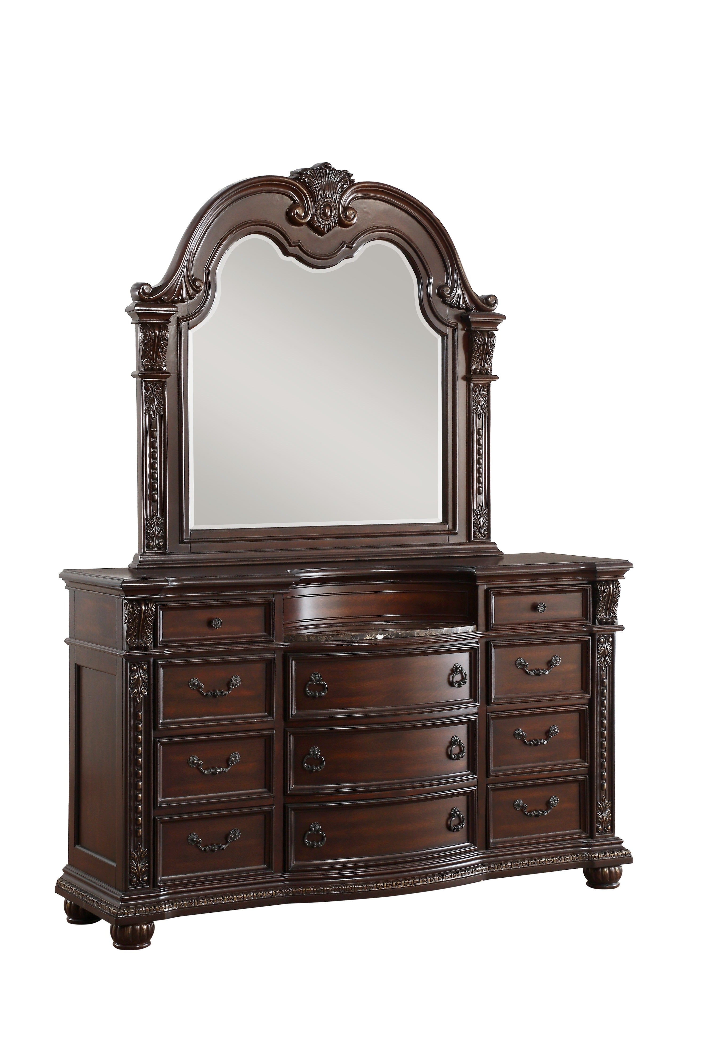 Cavalier Dark Cherry Mirror (Mirror Only) - 1757-6 - Bien Home Furniture &amp; Electronics