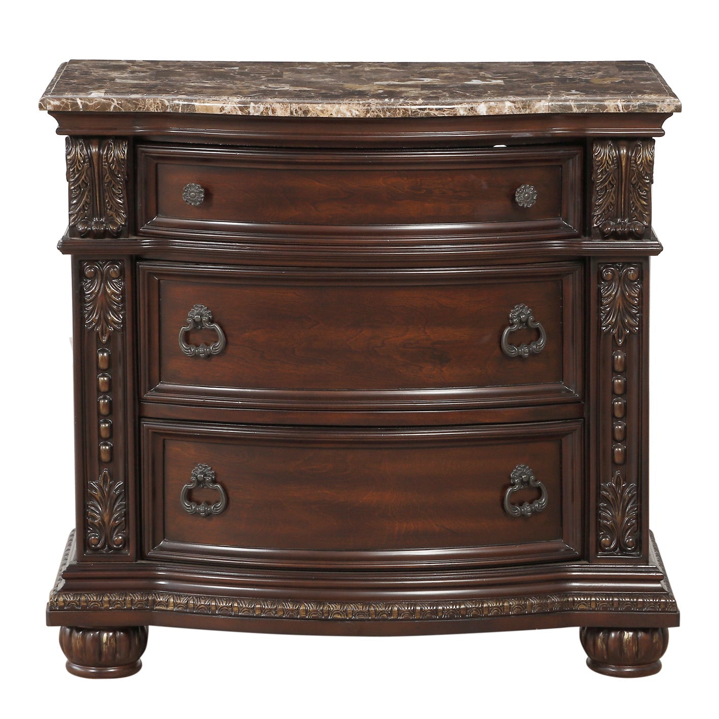 Cavalier Dark Cherry Nightstand - 1757-4 - Bien Home Furniture & Electronics