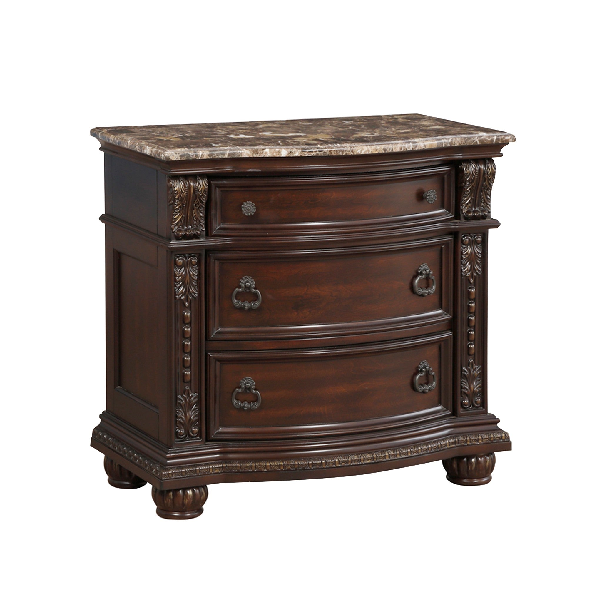 Cavalier Dark Cherry Nightstand - 1757-4 - Bien Home Furniture & Electronics