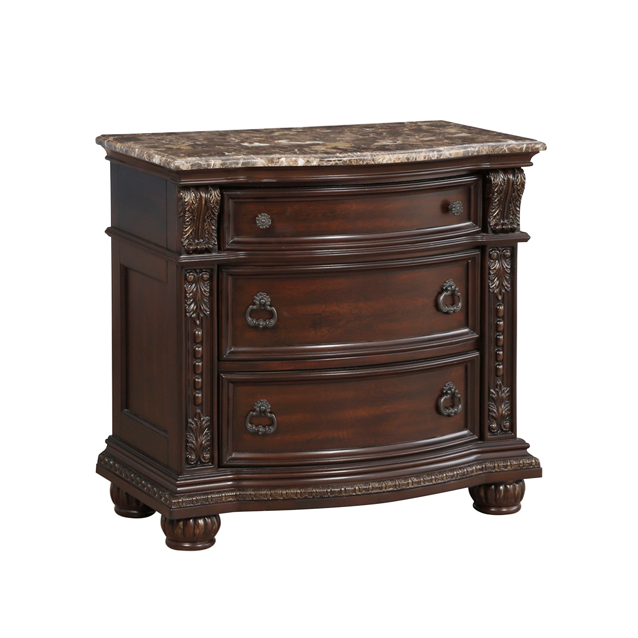 Cavalier Dark Cherry Nightstand - 1757-4 - Bien Home Furniture &amp; Electronics