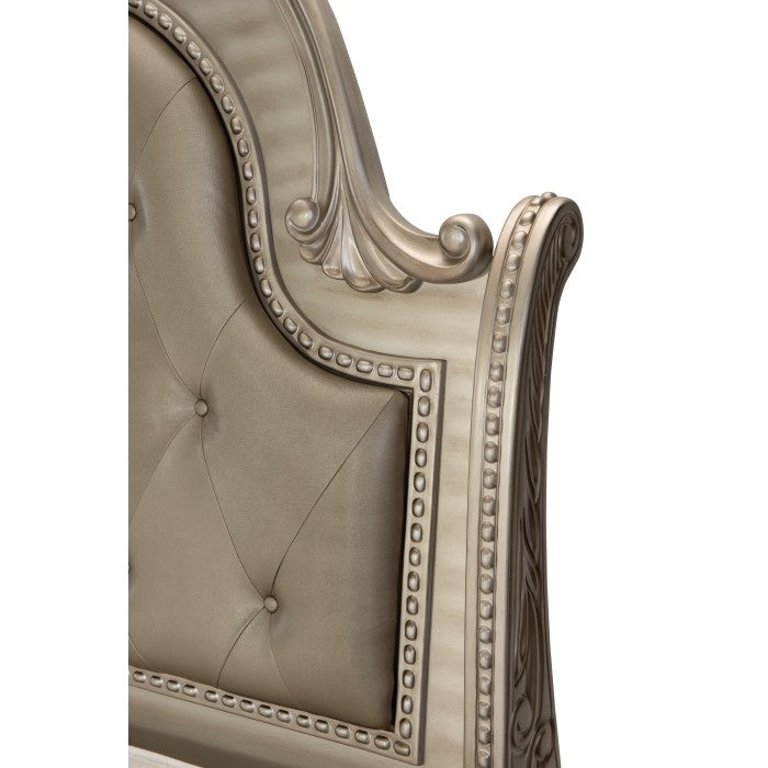 Cavalier Silver King Upholstered Sleigh Bed - SET | 1757SVK-1 | 1757SVK-2 | 1757SV-3 | 1757SV-1P - Bien Home Furniture & Electronics