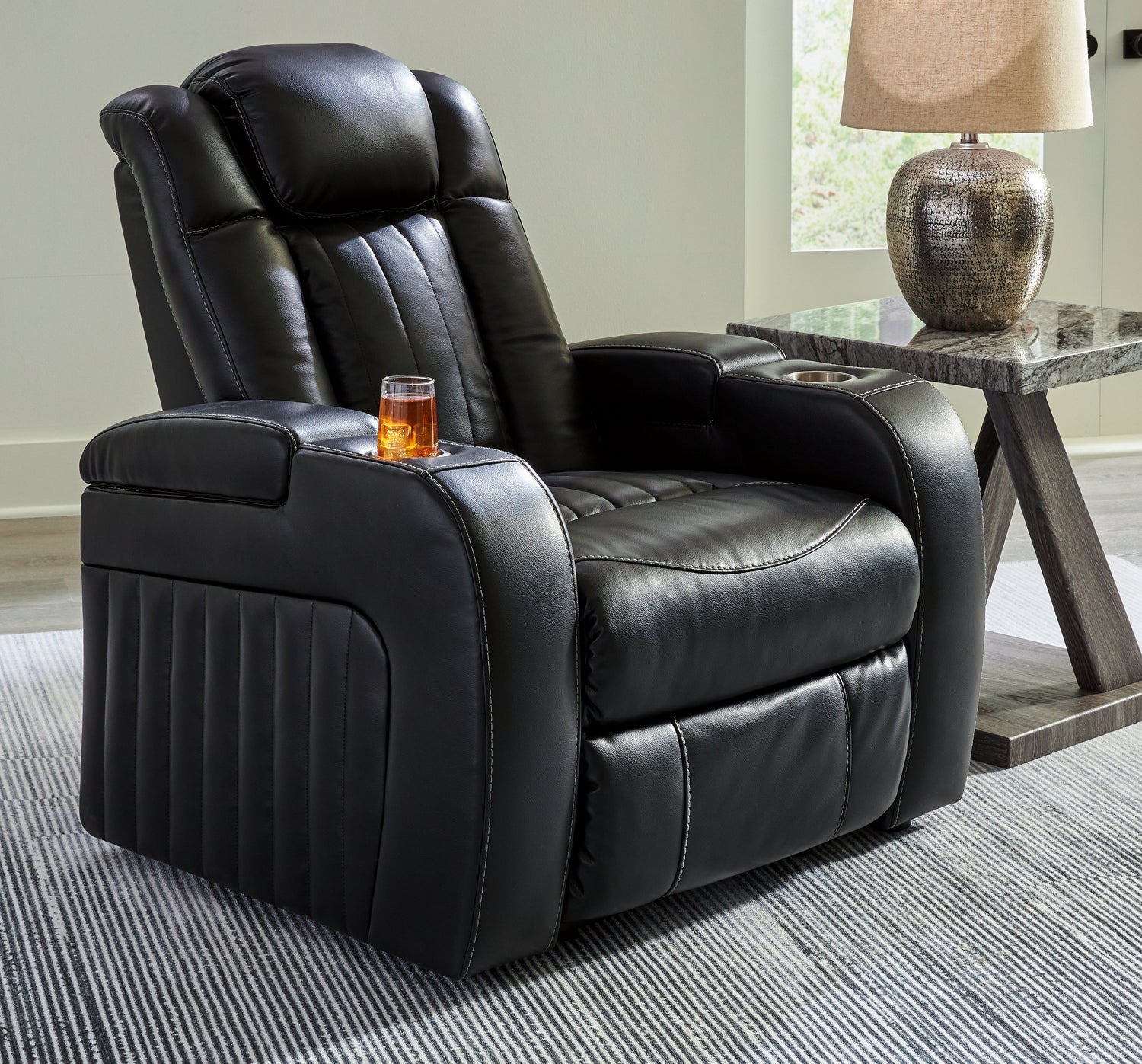 Caveman Den Midnight Power Recliner - 9070313 - Bien Home Furniture & Electronics