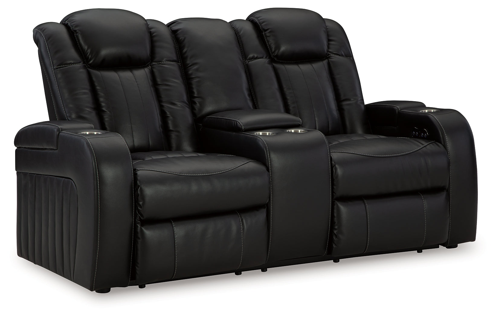 Caveman Den Midnight Power Reclining Loveseat with Console - 9070318 - Bien Home Furniture & Electronics