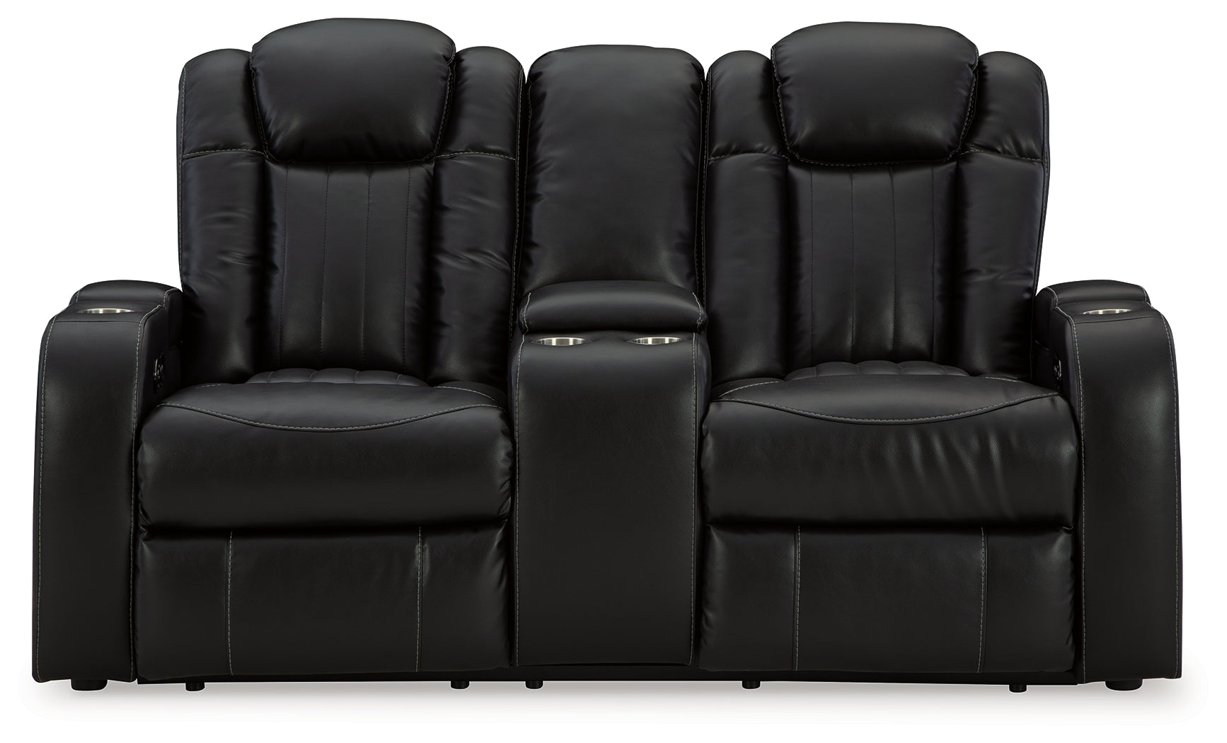 Caveman Den Midnight Power Reclining Loveseat with Console - 9070318 - Bien Home Furniture & Electronics