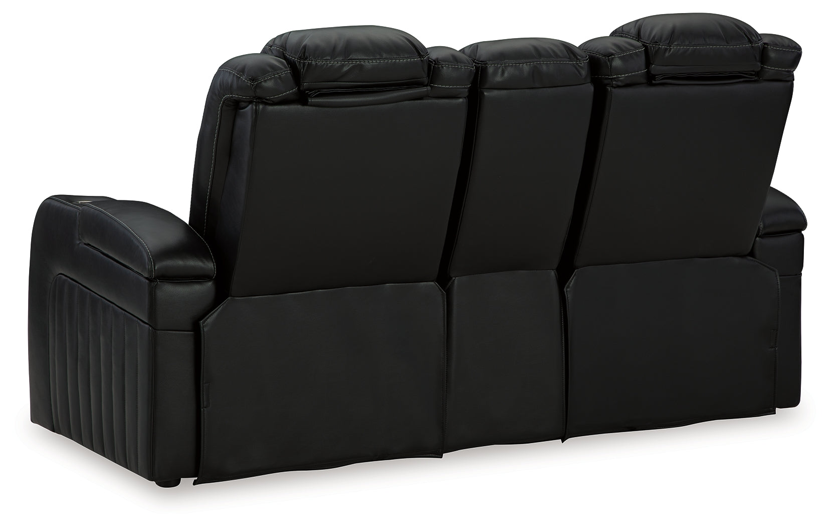 Caveman Den Midnight Power Reclining Loveseat with Console - 9070318 - Bien Home Furniture & Electronics