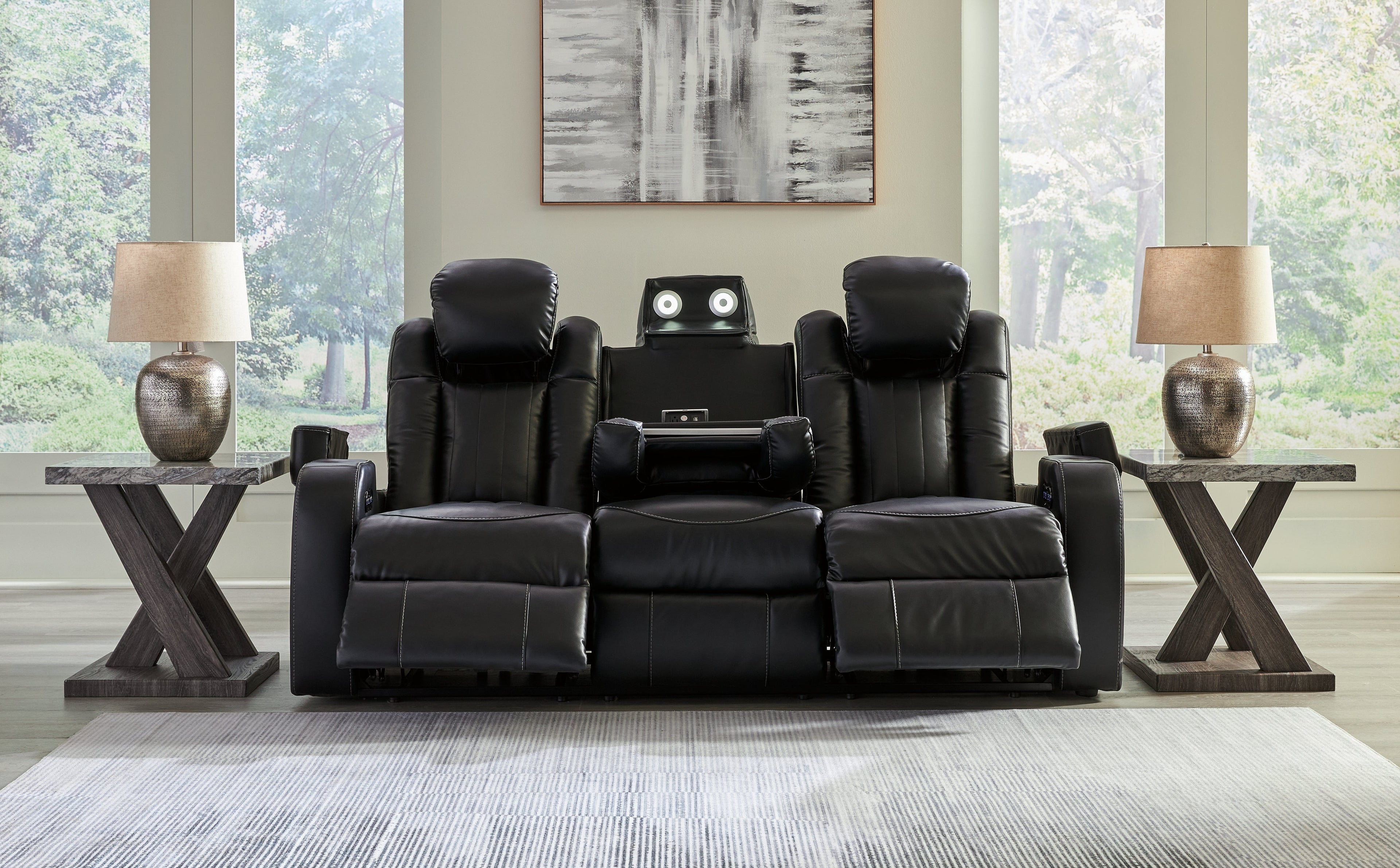 Caveman Den Midnight Power Reclining Sofa - 9070315 - Bien Home Furniture & Electronics