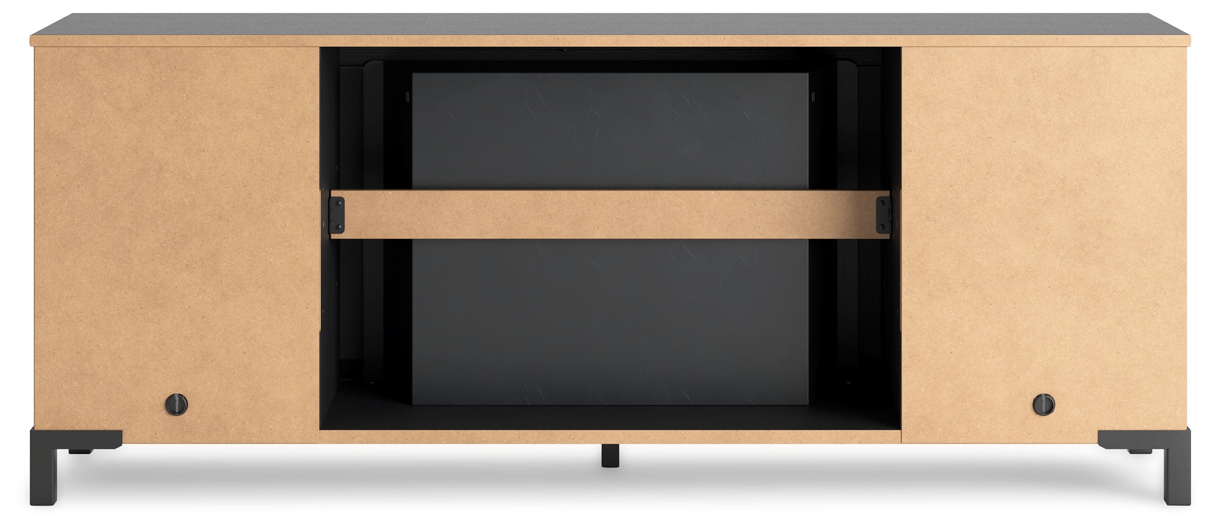 Cayberry Black 60" TV Stand with Electric Fireplace - W2721-168 - Bien Home Furniture & Electronics