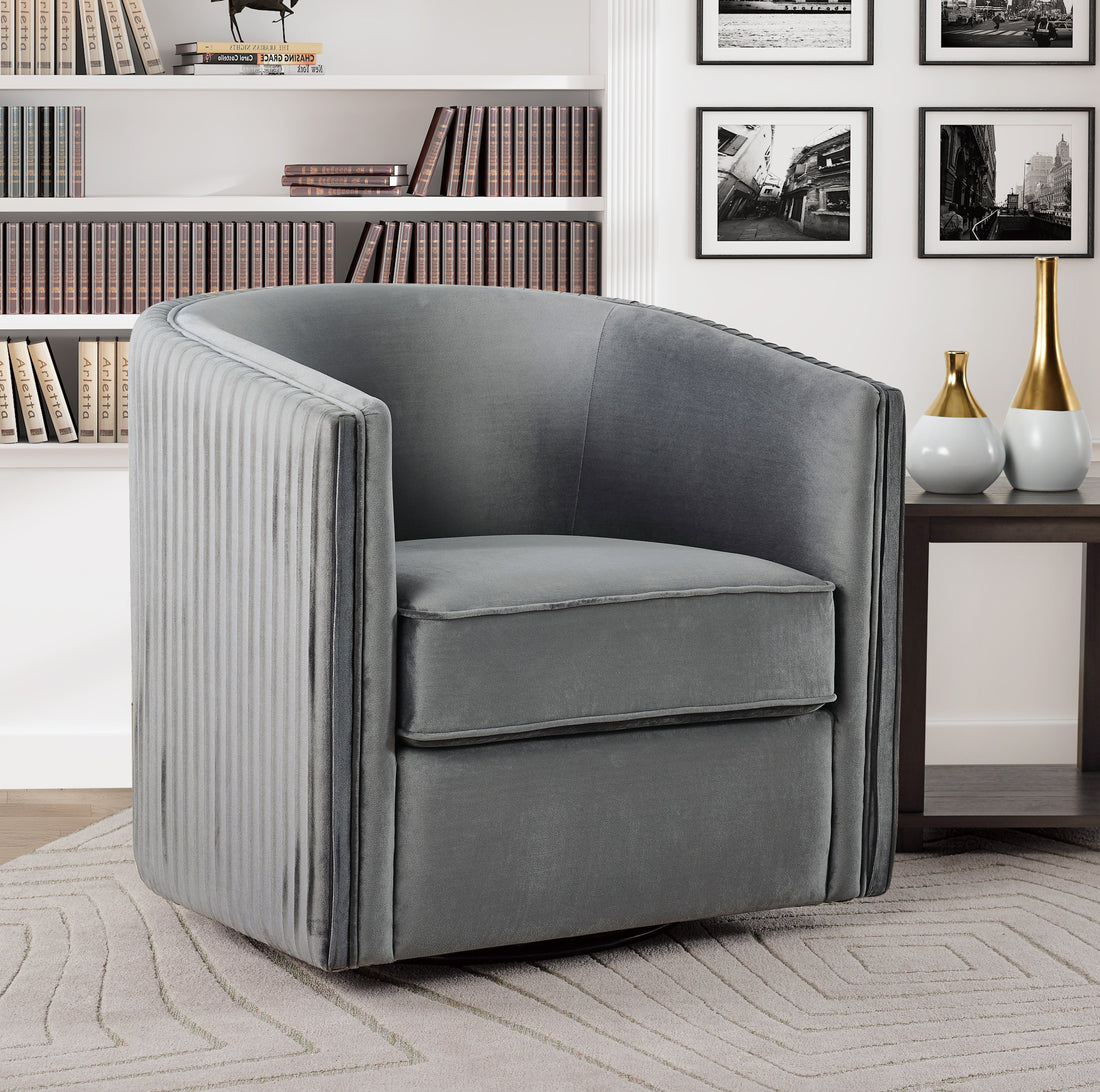 Cecily Gray Swivel Chair - 1038GY-1 - Bien Home Furniture &amp; Electronics