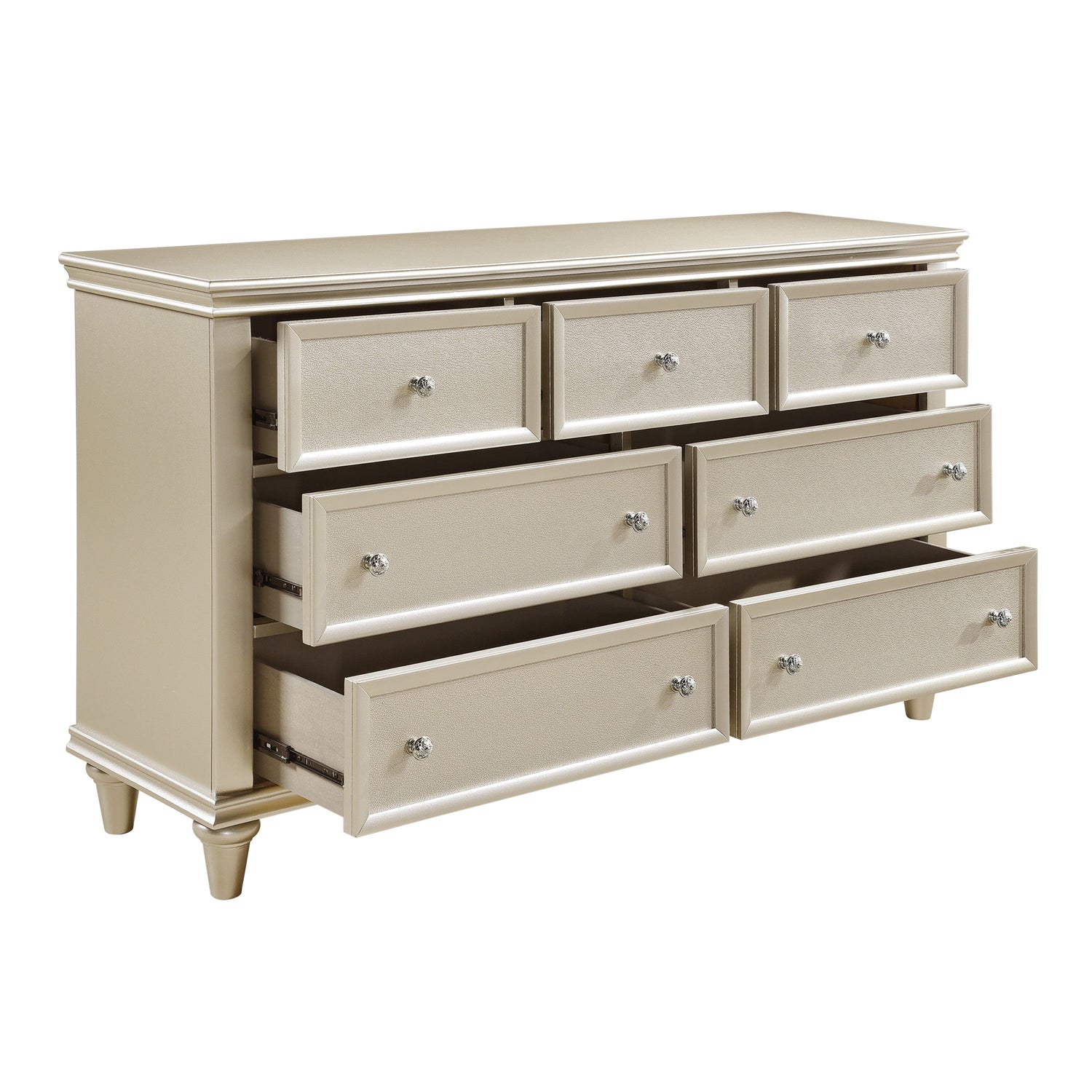 Celandine Silver Upholstered Panel Youth Bedroom Set - SET | 1928-5 | 1928-6 | 1928-4 | 1928-9 | 1928F-1 | 1928F-2 | 1928F-3 - Bien Home Furniture & Electronics