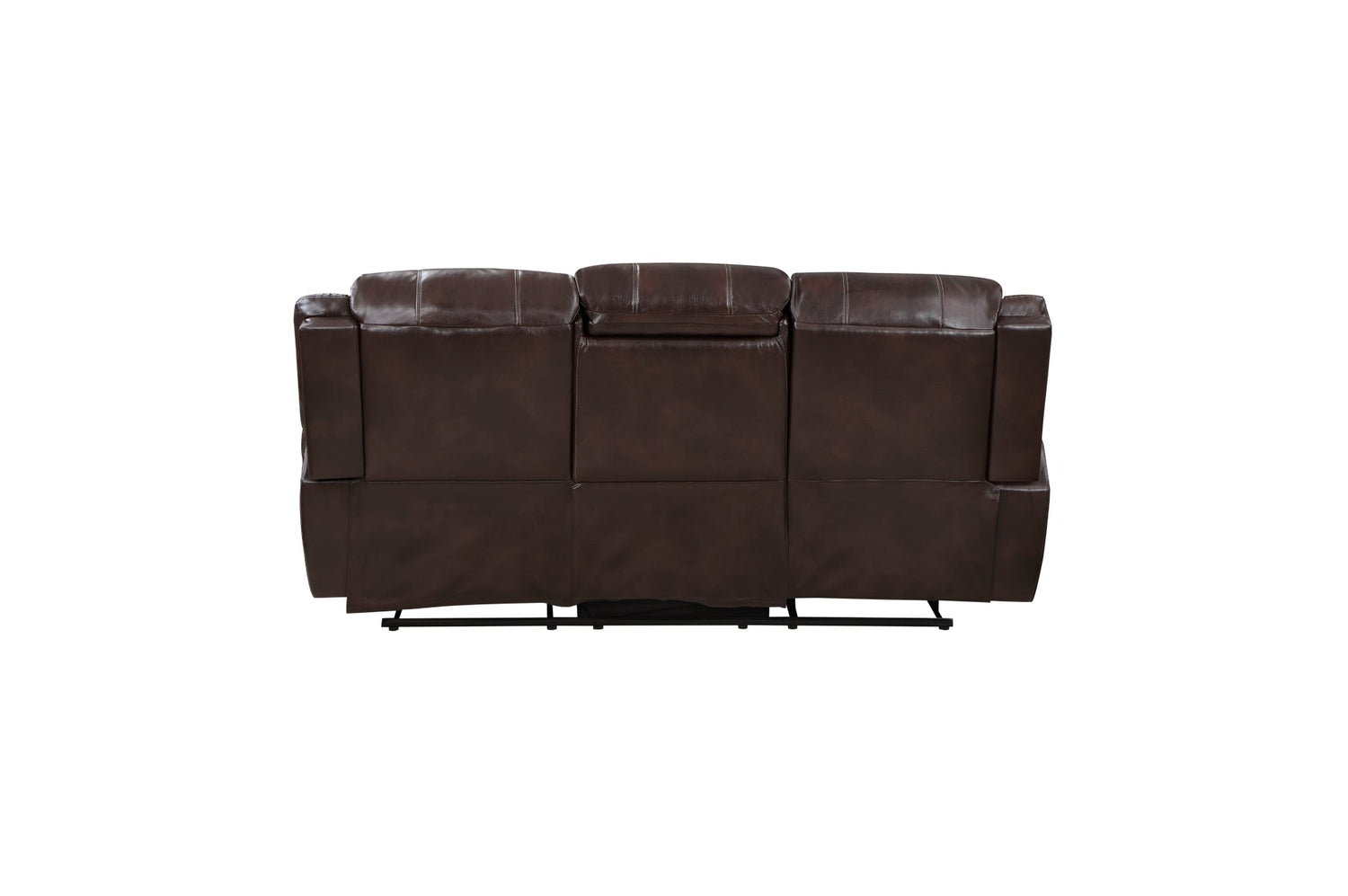 Center Hill Brown Bonded Leather Reclining Living Room Set - SET | 9668NBR-3 | 9668NBR-2 | 9668NBR-1 - Bien Home Furniture & Electronics